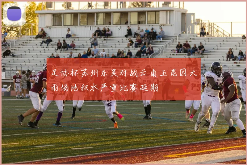 足协杯苏州东吴对战云南玉昆因大雨场地积水严重比赛延期